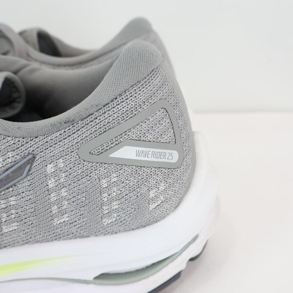 Mizuno Women's Wave Rider 25 Running Shoe Grey White Size 8 - Picture 9 of 13